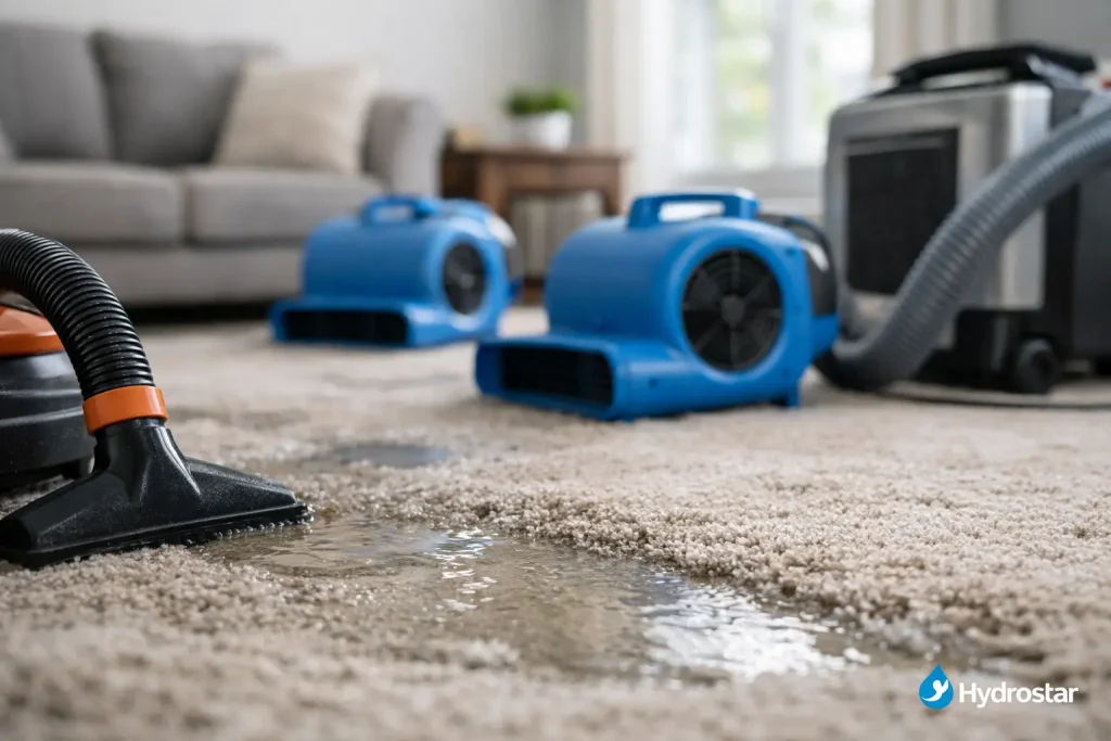 Flooded Carpet Drying Steps That Protect Your Home